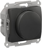 Светорегулятор поворотно-нажимной без рамки Systeme Electric Glossa 5-315Вт антрацит картинка